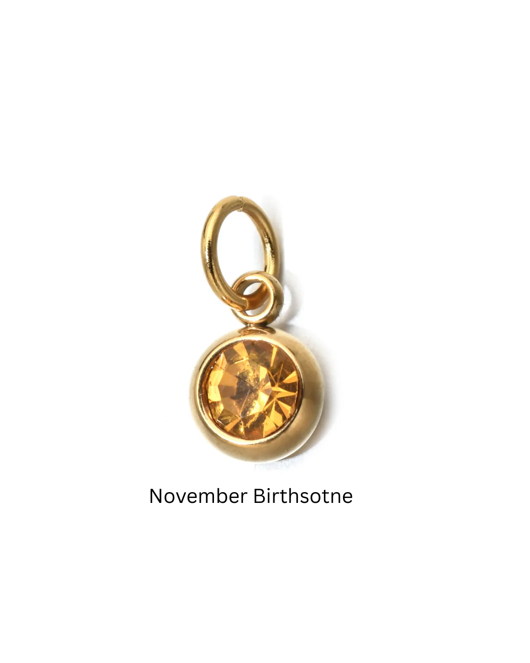 Round Birthstone Charm