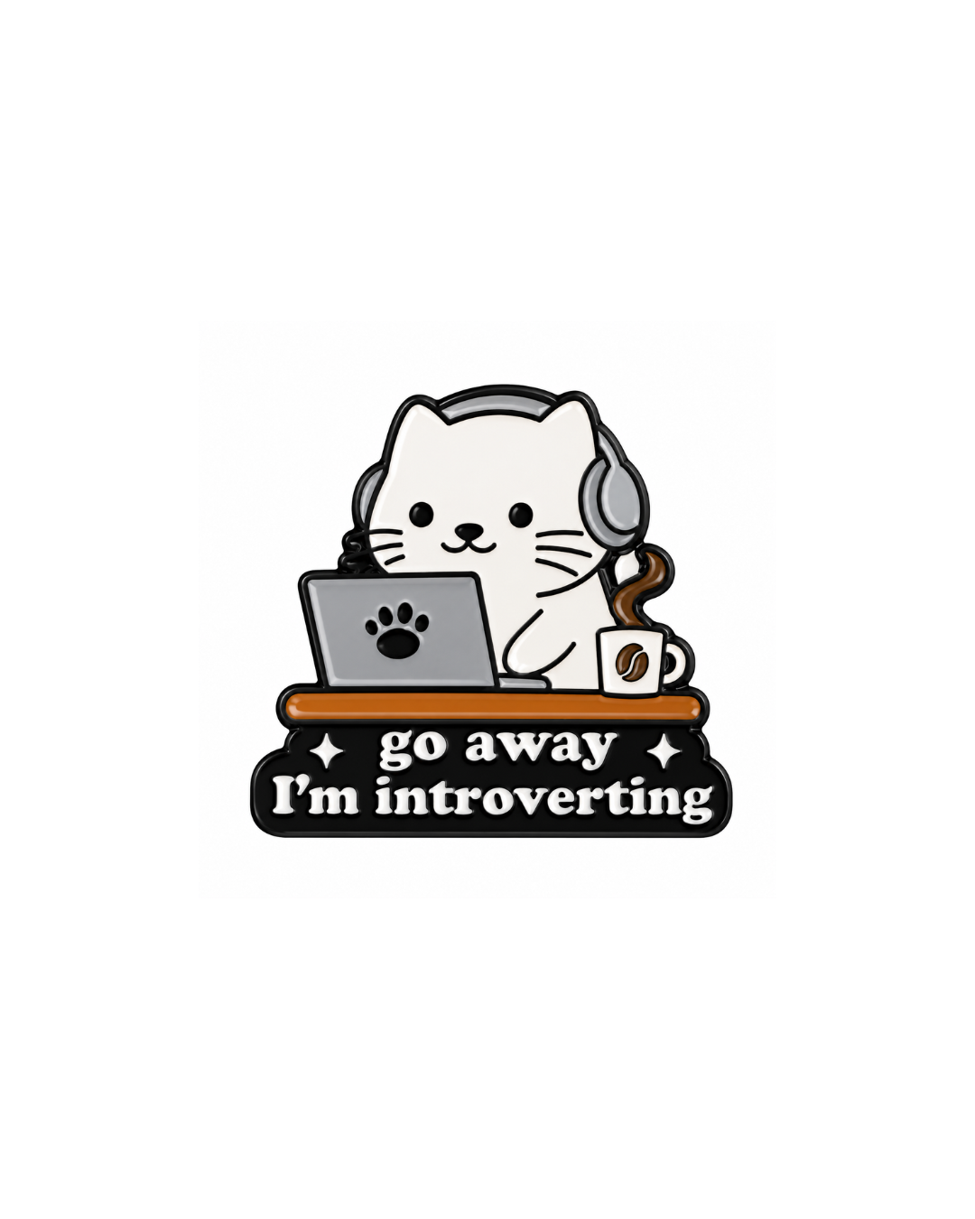 Introvert Metal Sticker