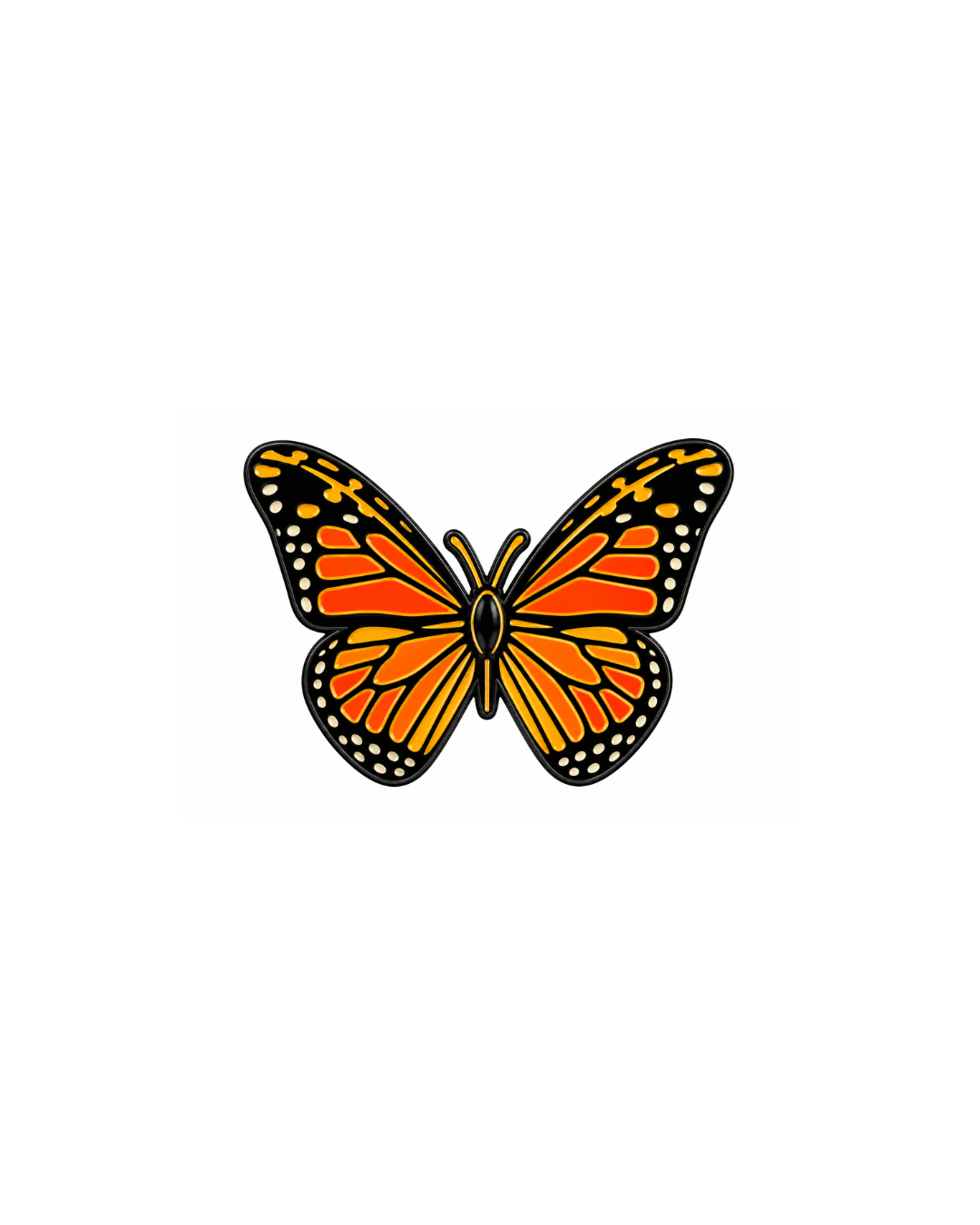 Butterfly Metal Sticker