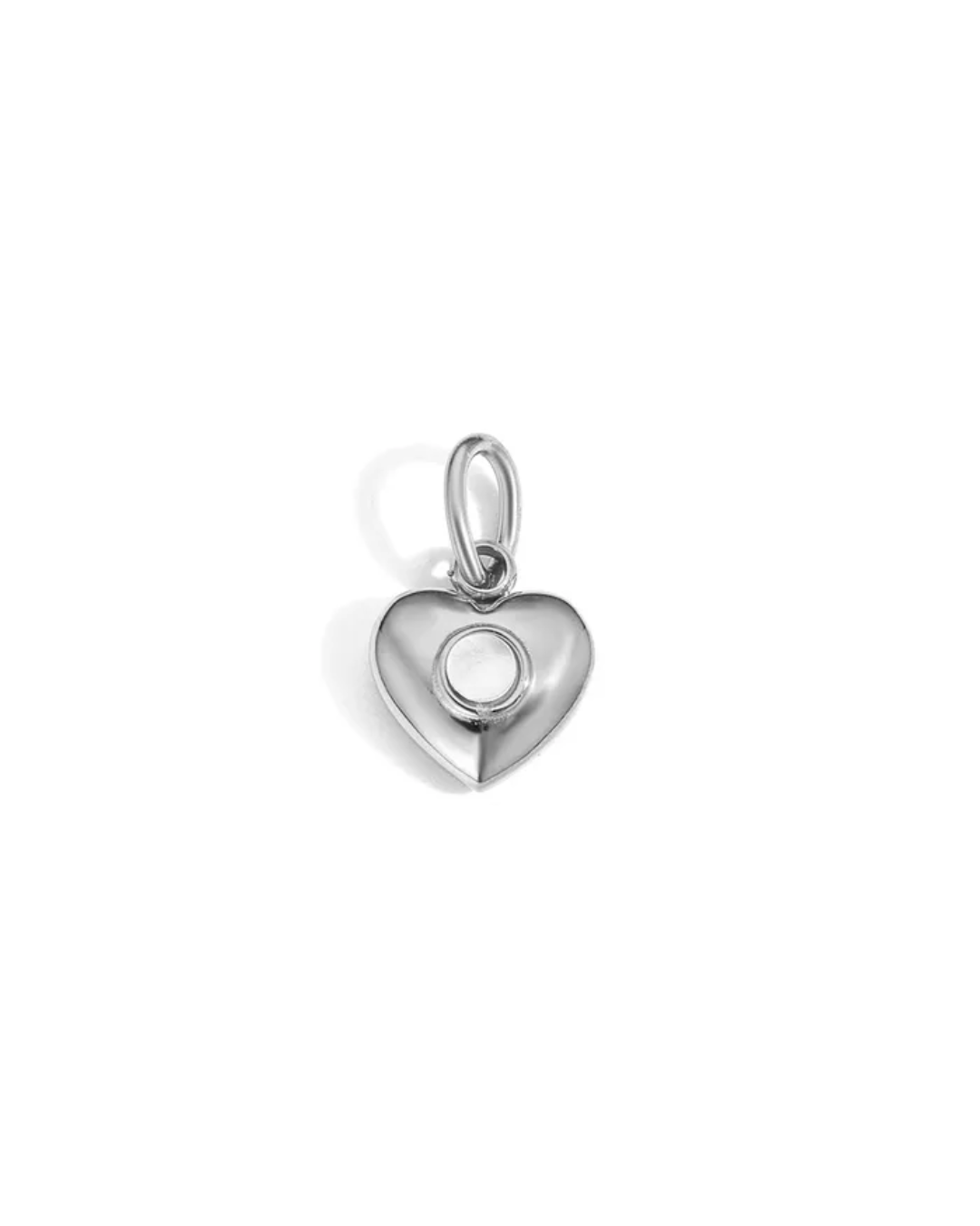 Silver Heart Glow Charm