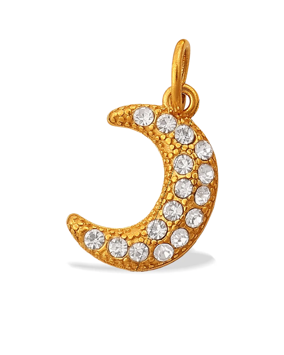 Crystal Crescent Moon Charm