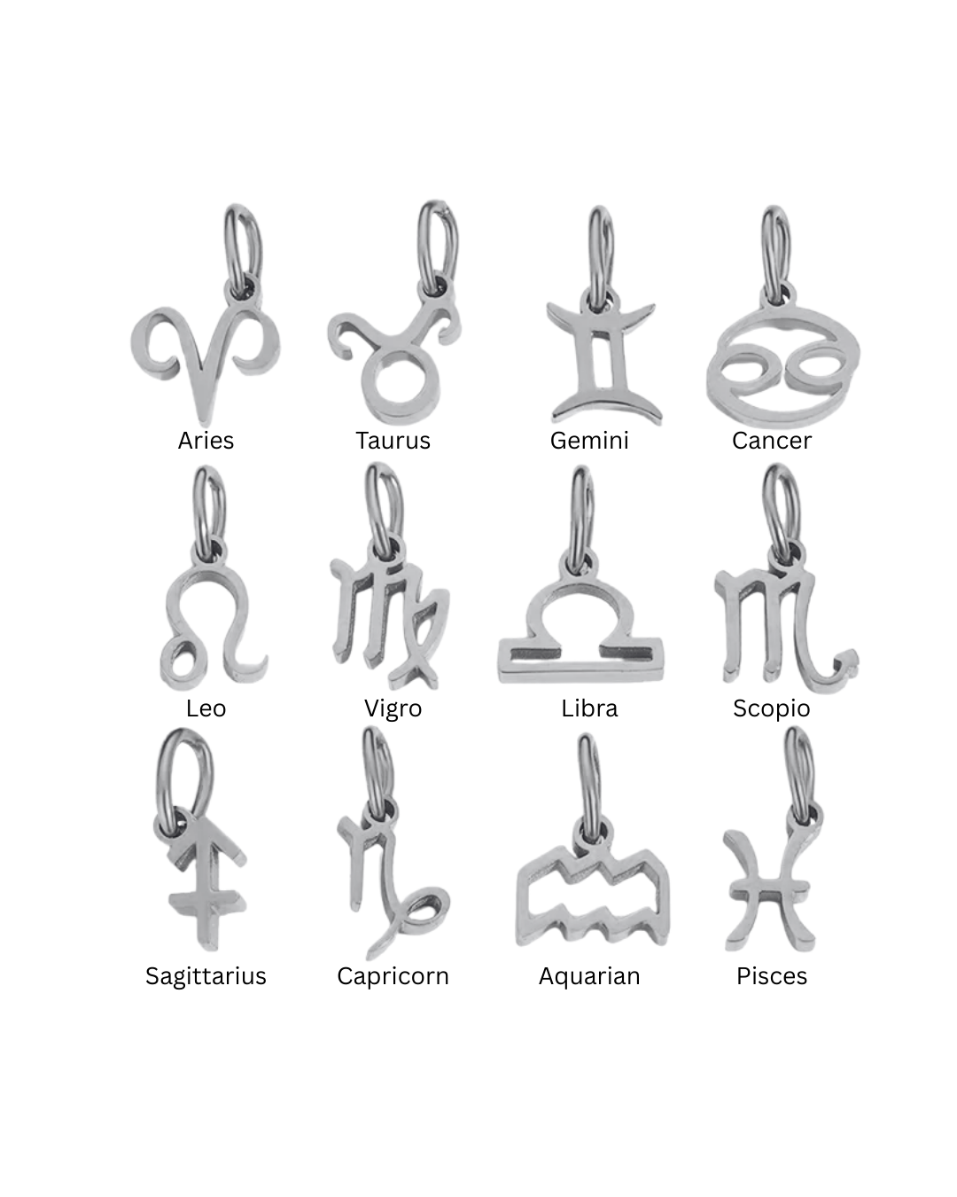 Zodiac Sign Charms