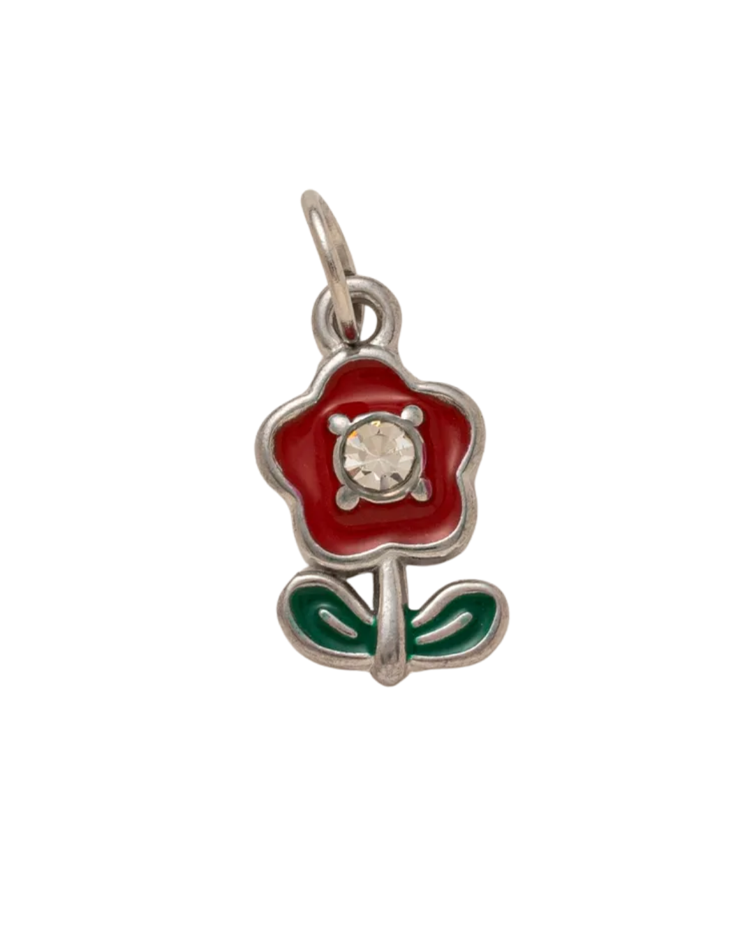 Red Rose Bloom Charm