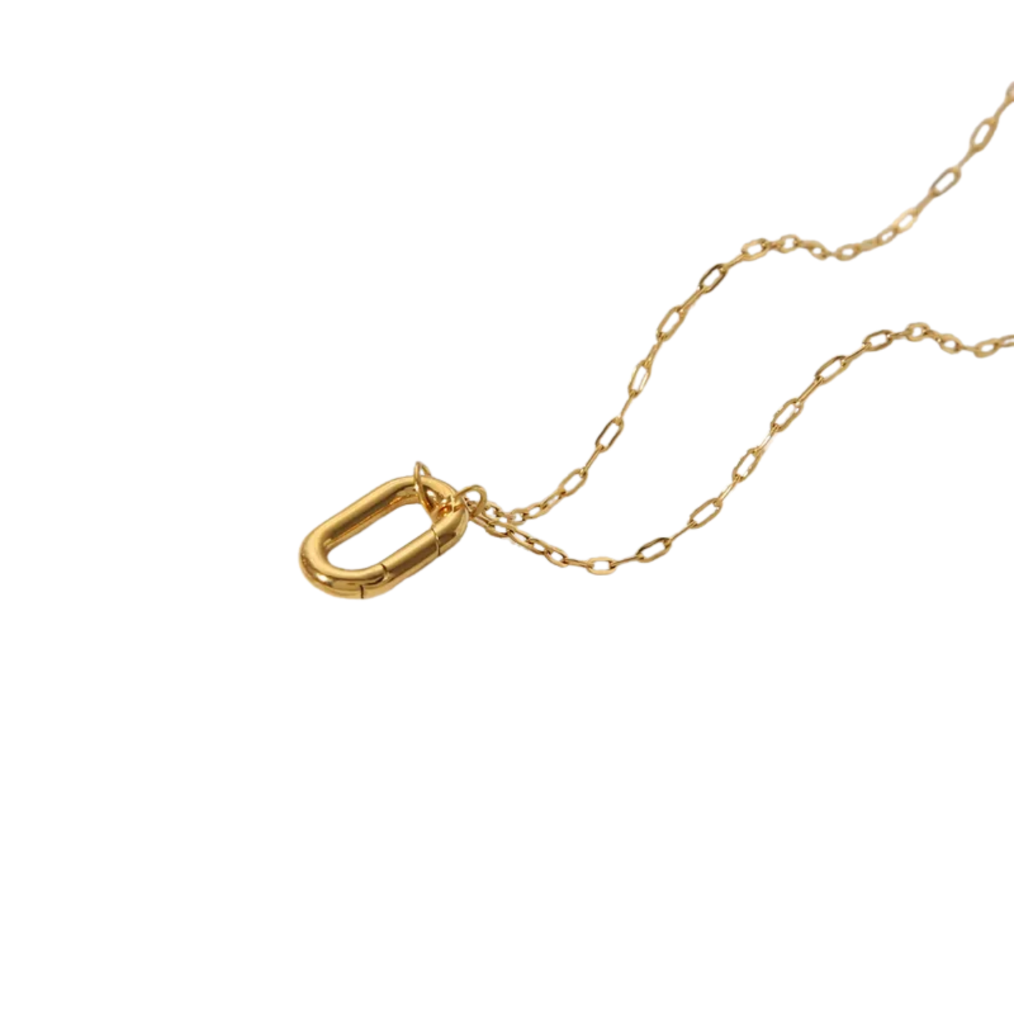 Rectangle-Thin chain Necklace