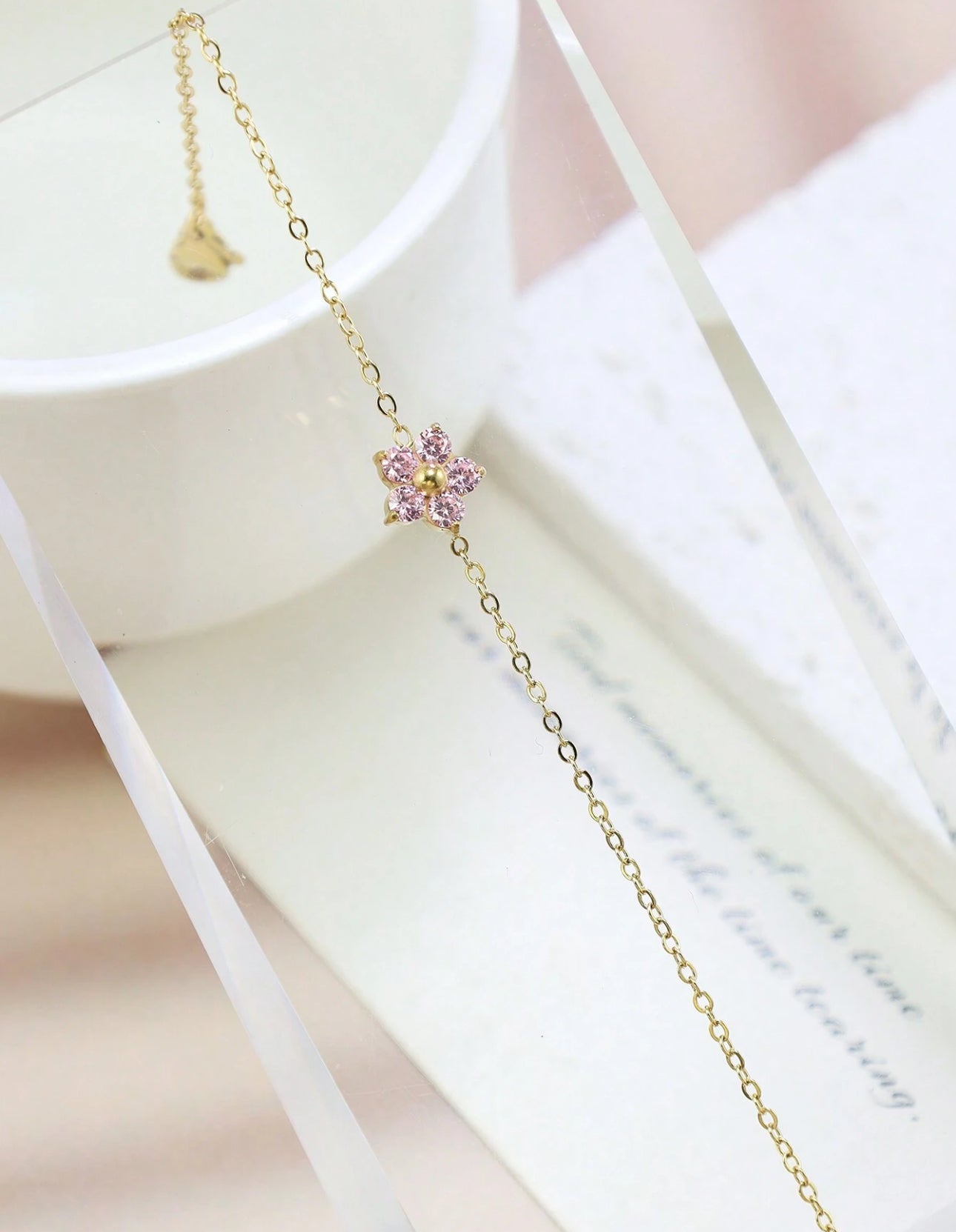 Diamond Floral Bracelet