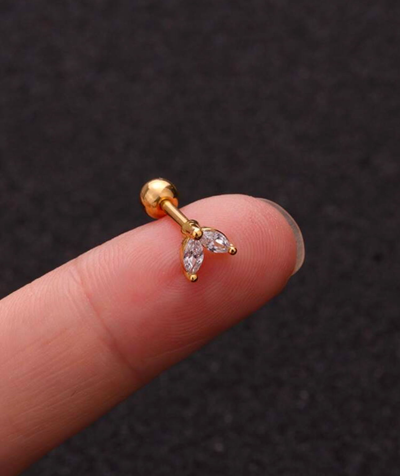 Tiny Fish Tail Studs