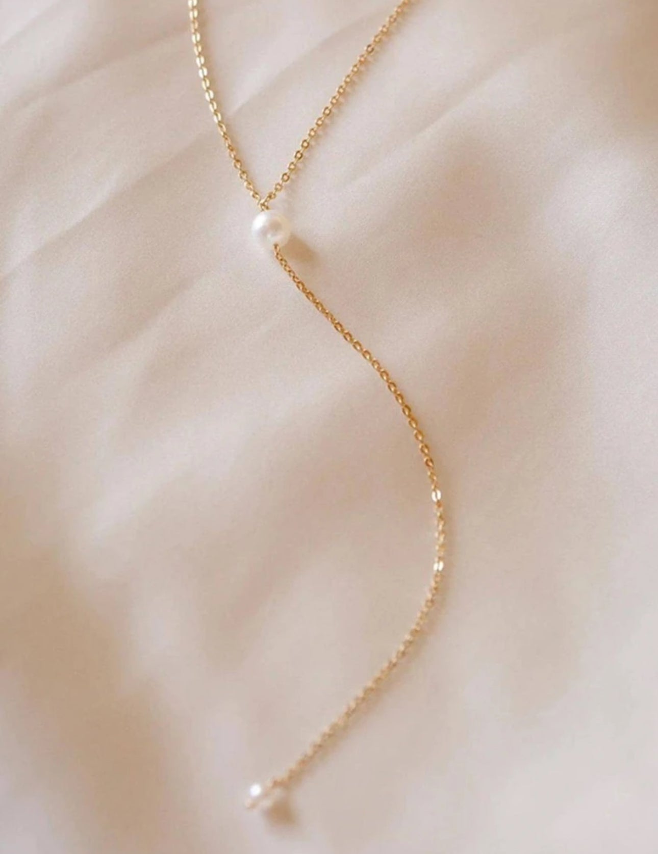 Pearl Drop Y Necklace