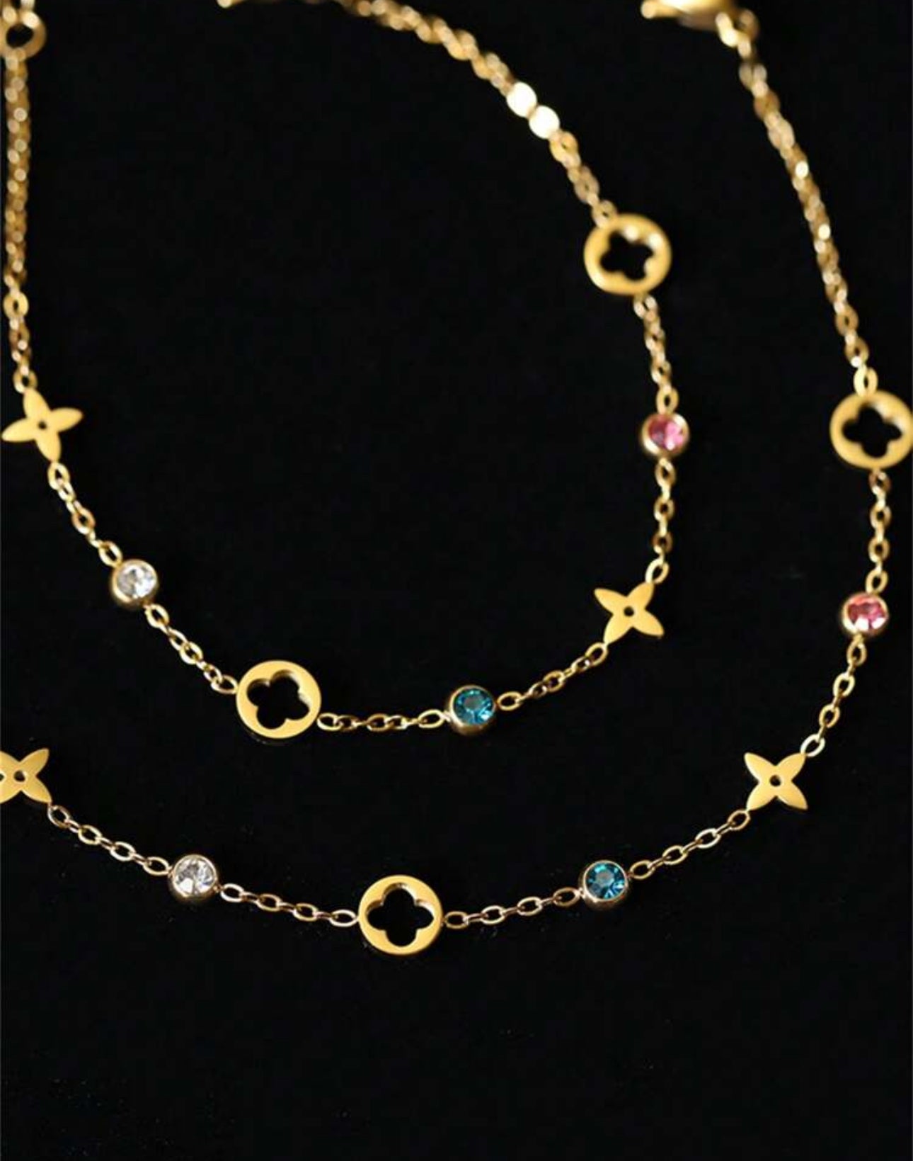 Clover Gemstone Bracelet