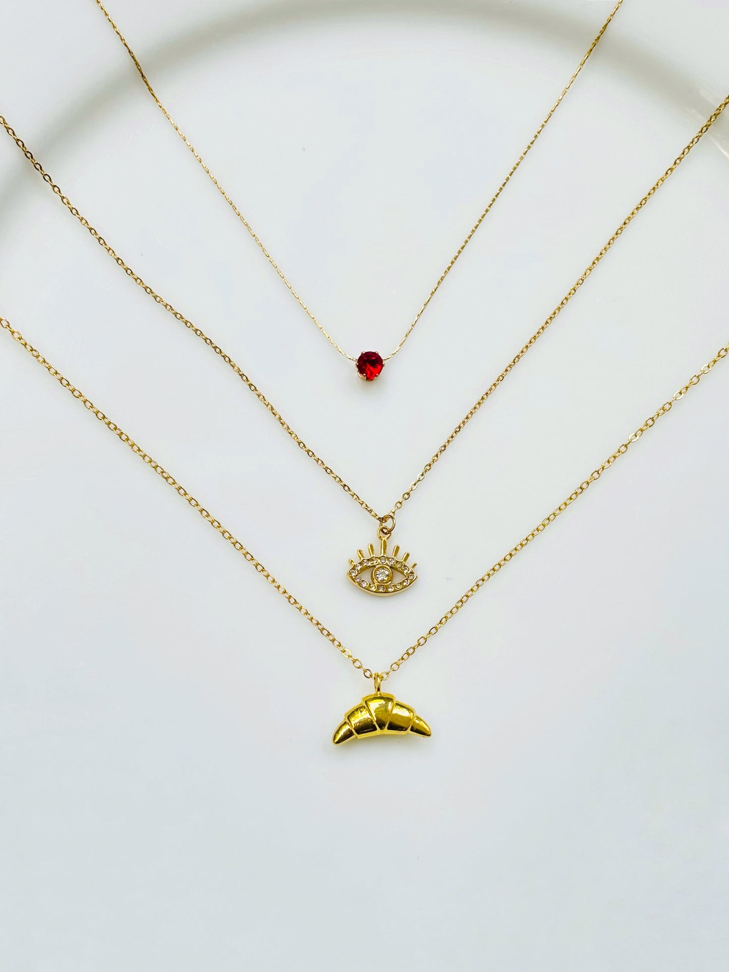 Golden Radiance Eye Pendant