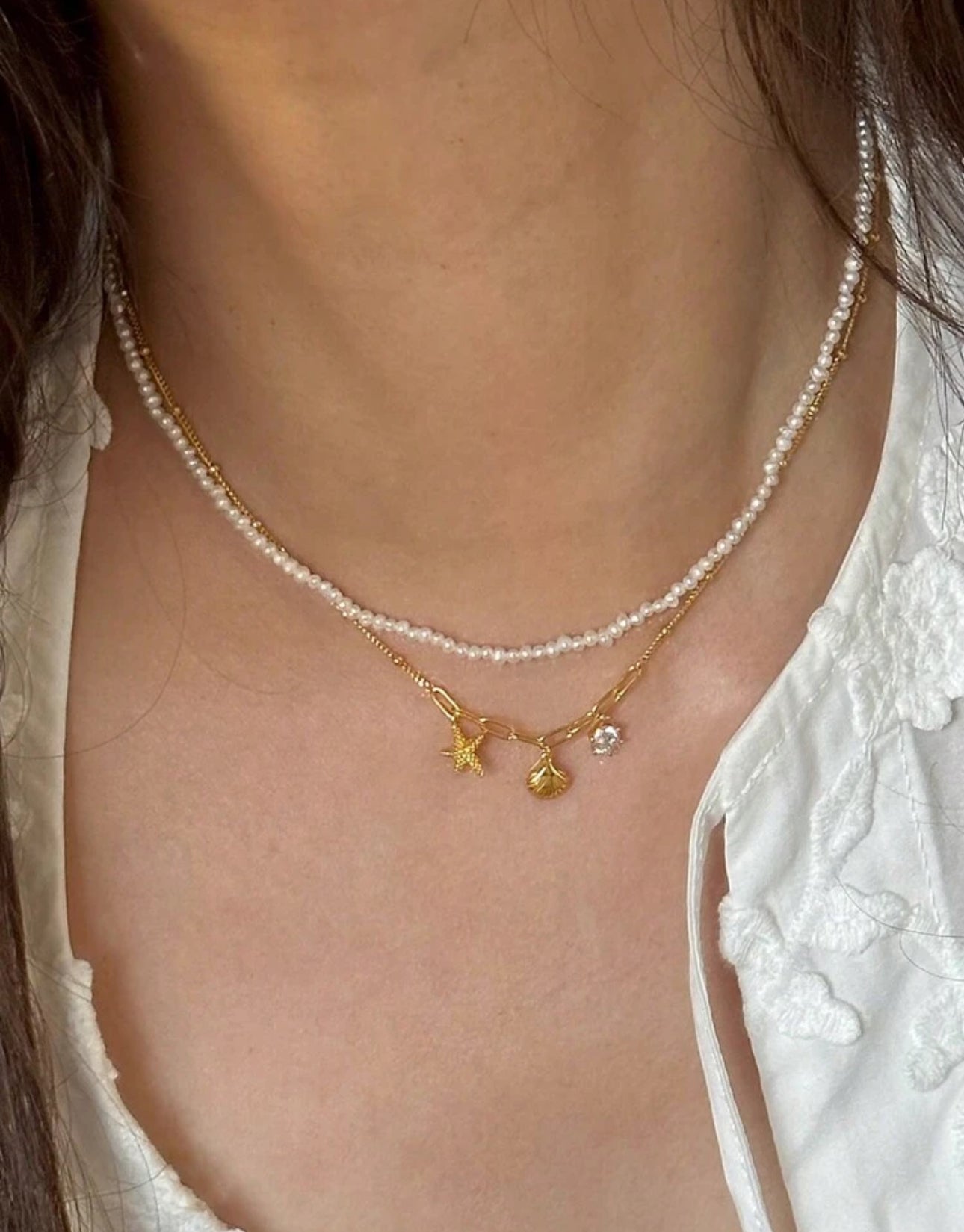 Starry Seashell Pendant