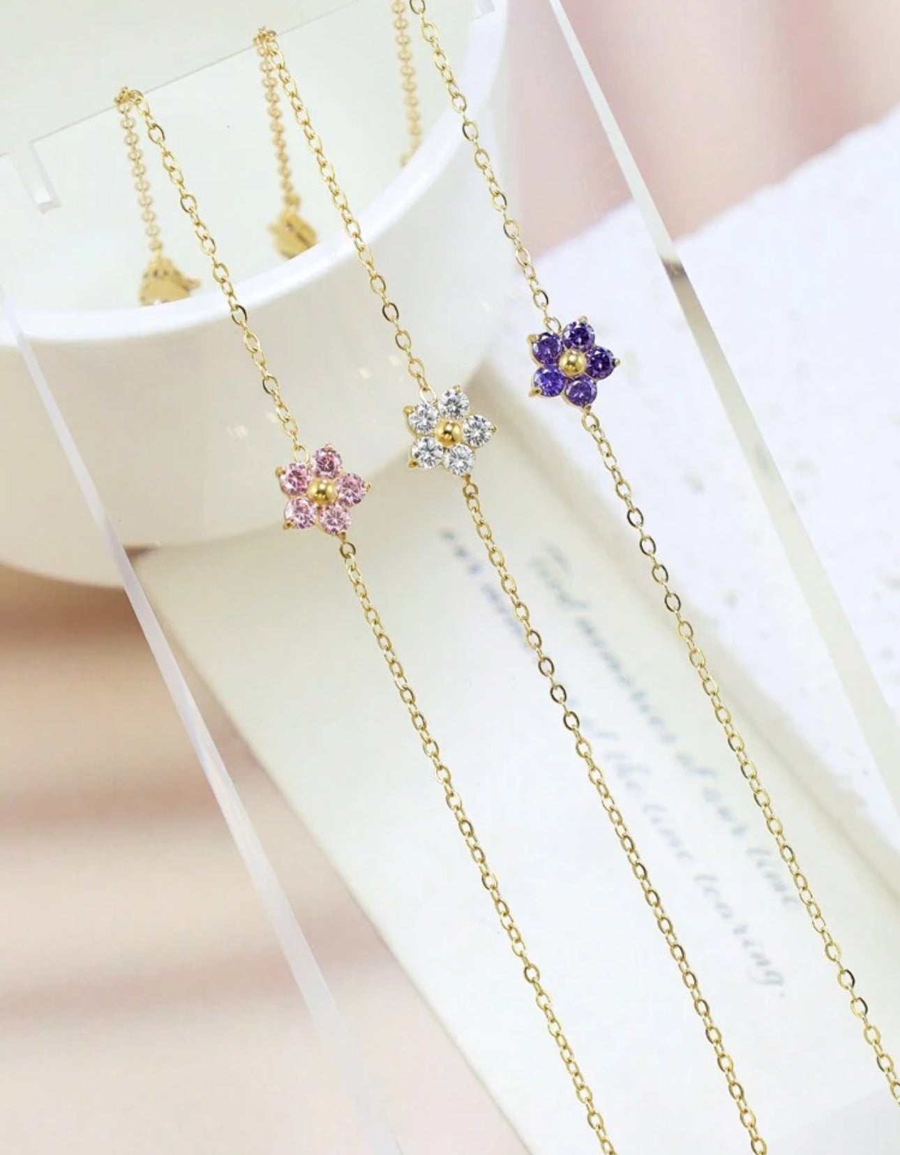 Diamond Floral Bracelet