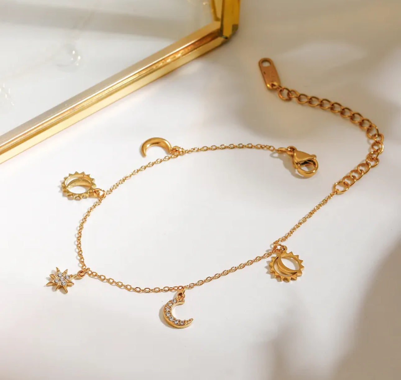 Moon & Star Charm Bracelet