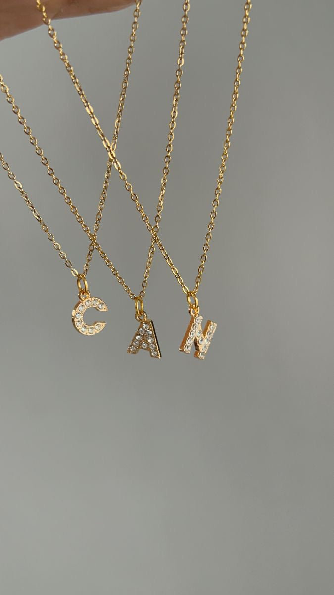 Zirconia Initial Necklace