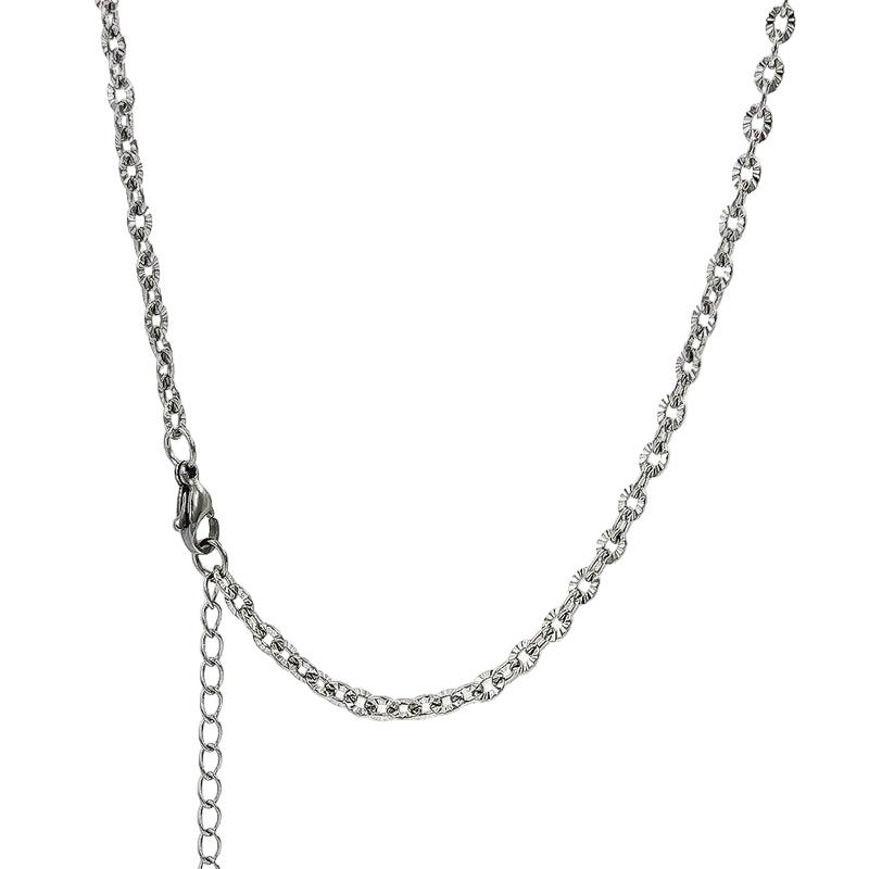 Cross Embossing Chain Necklace