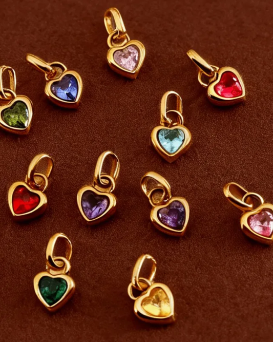 Birthstone Heart Charm