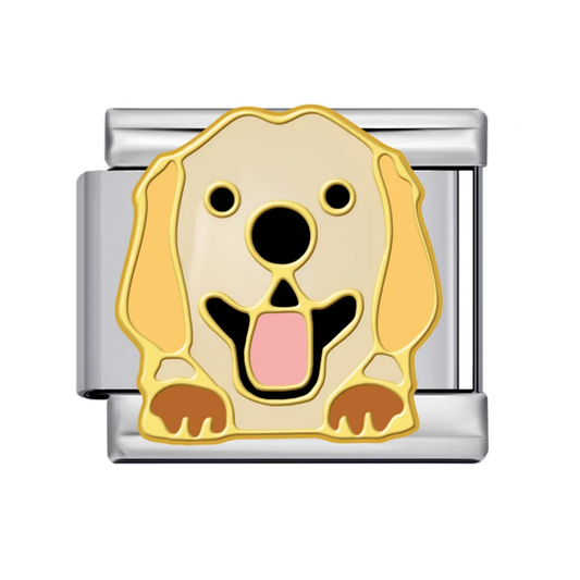 Golden Pup Italian Charm
