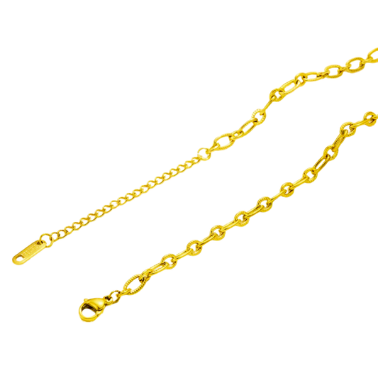 Embossed Oval Cross Bracelet
