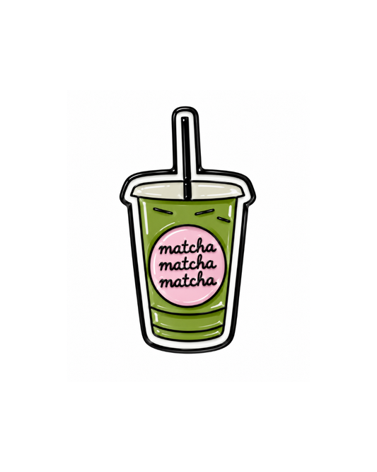 Matcha Metal Sticker