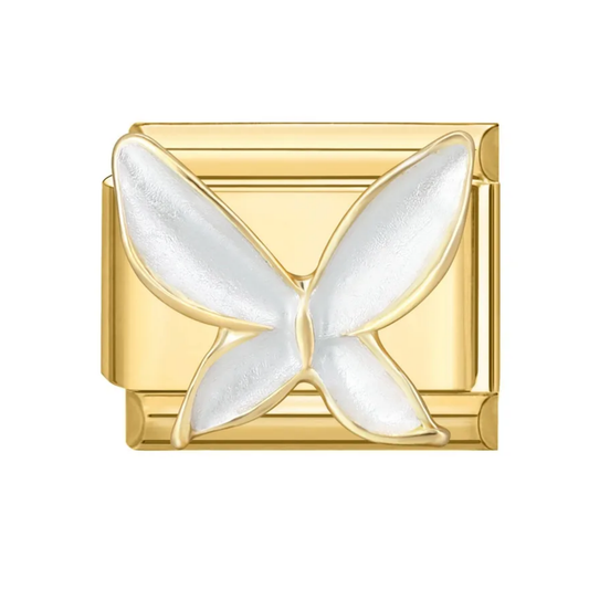 Pearl Butterfly Italian Charm