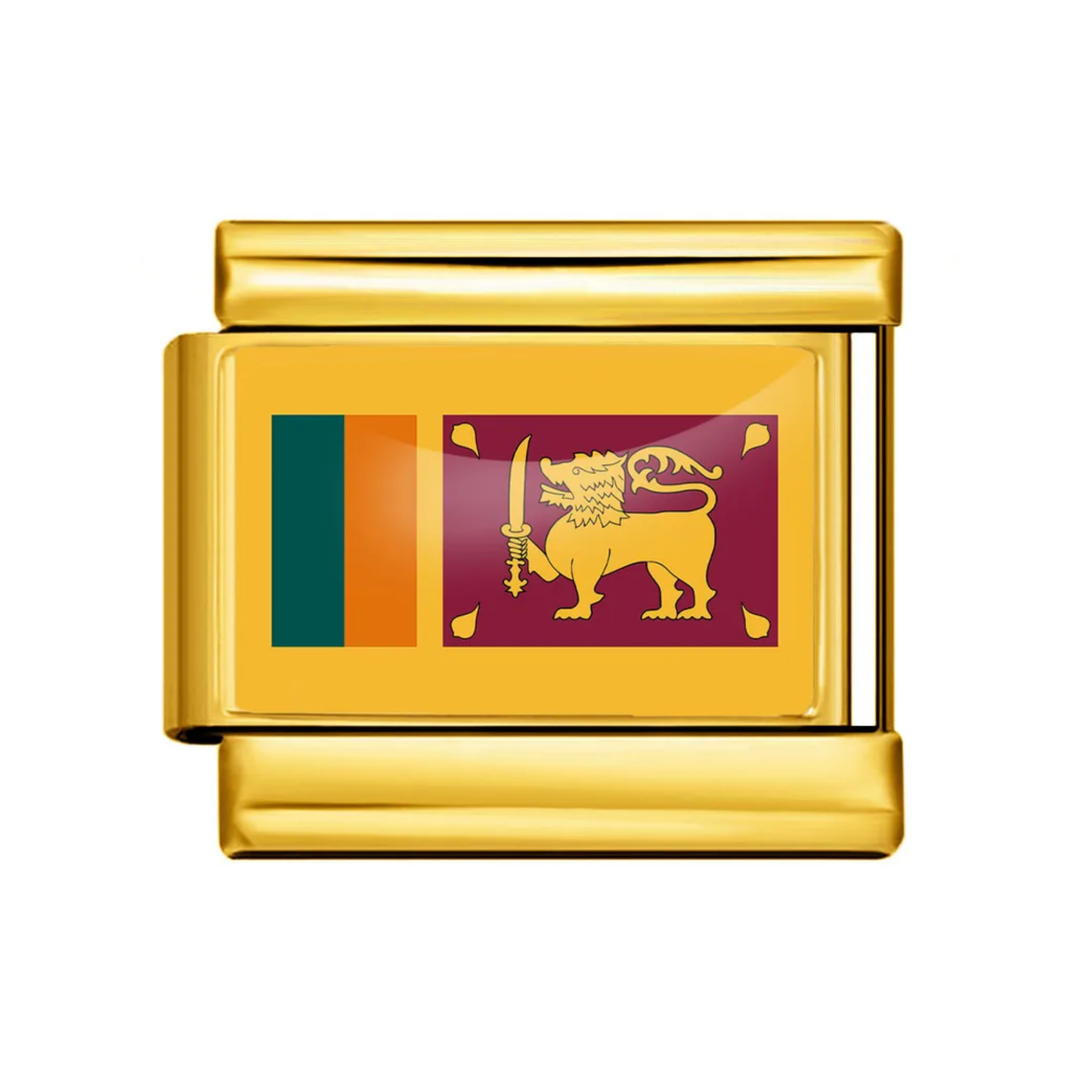 Sri Lanka Flag Italian Charm
