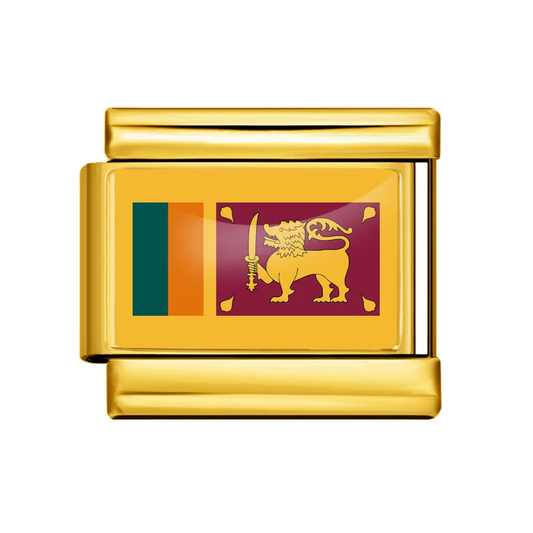 Sri Lanka Flag Italian Charm