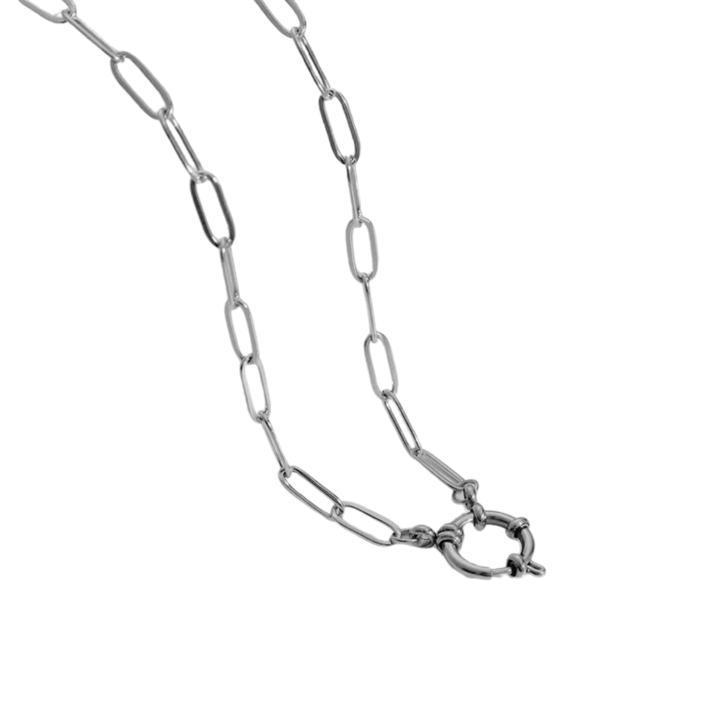 Paperclip Ring Chain Necklace
