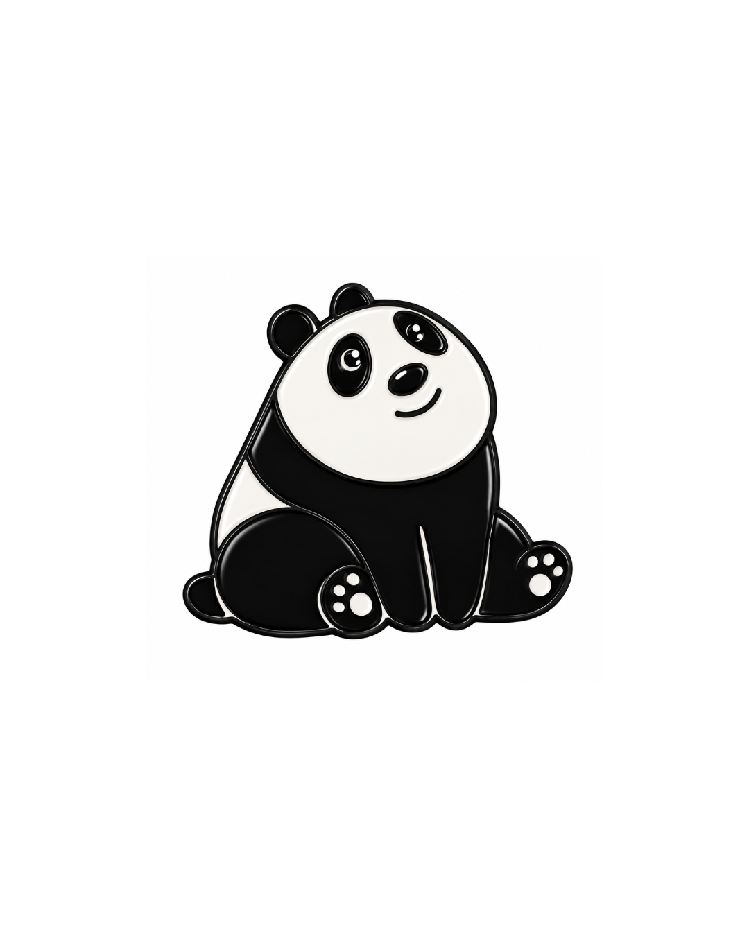 Panda Metal Sticker