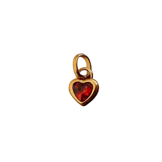 Birthstone Heart Charm