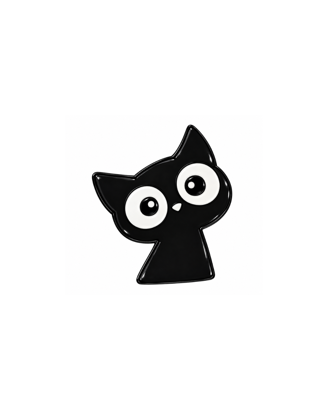 Black Cat Metal Sticker