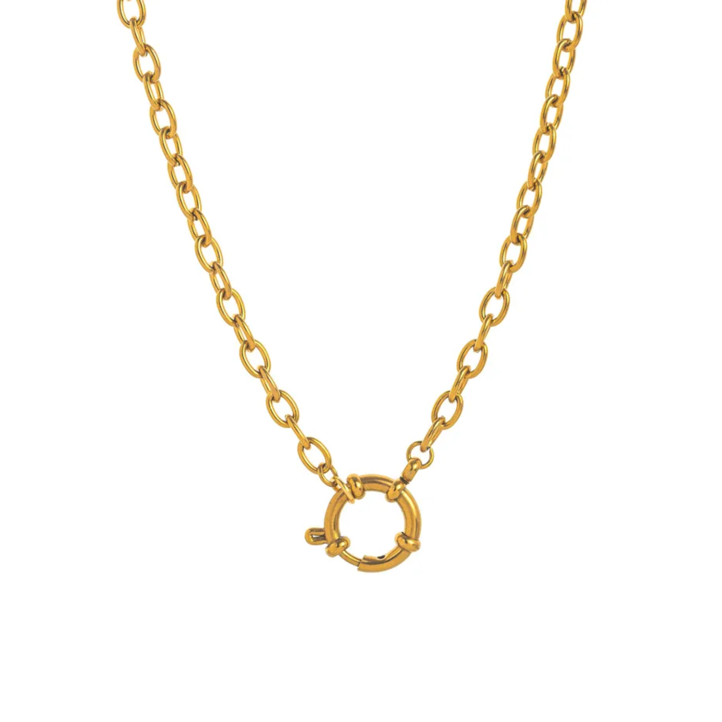 Ball Bead Chain Ring Necklace