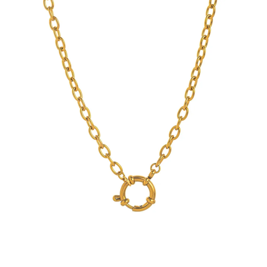 Ball Bead Chain Ring Necklace