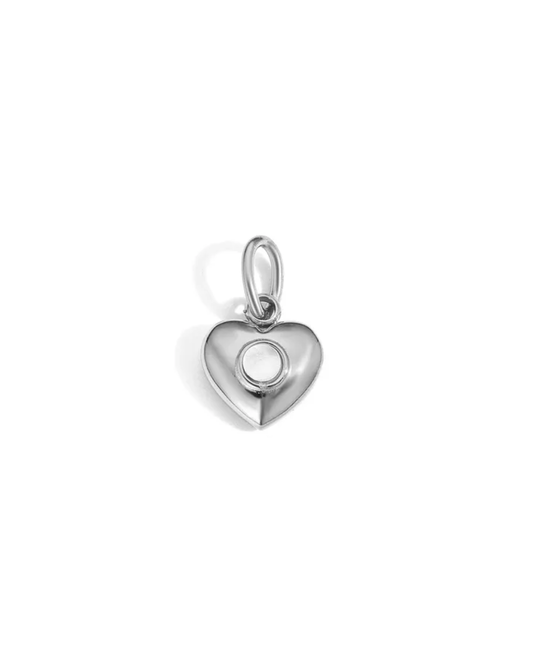Silver Heart Glow Charm