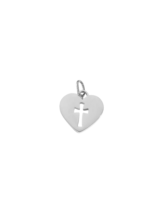 Heart Cross Charm