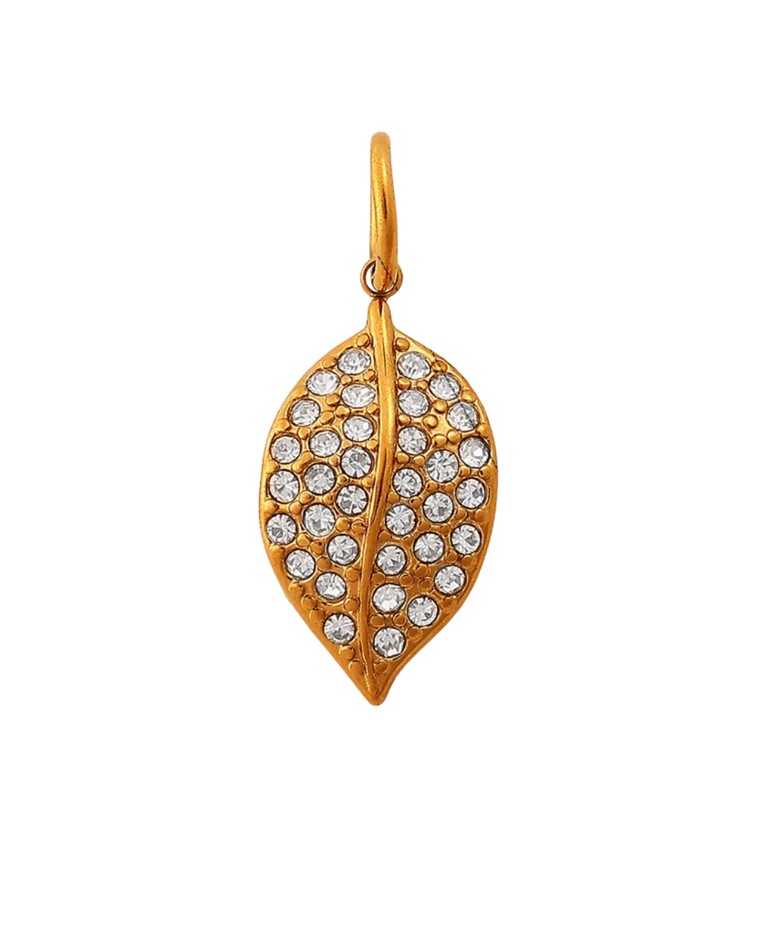 Sparkling Leaf Charm