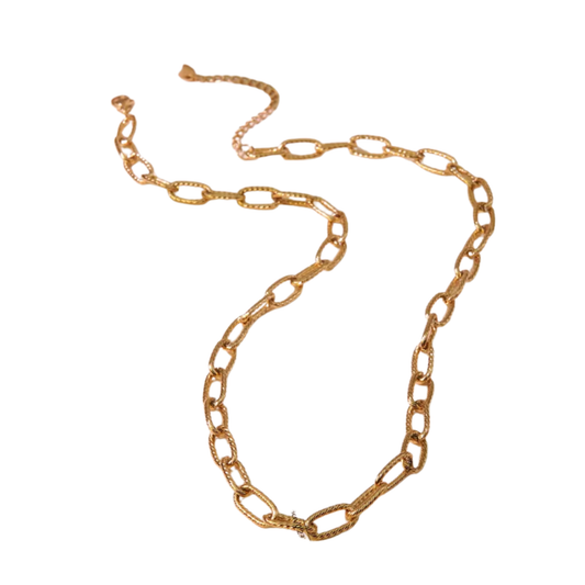Textured Oval Link Chain