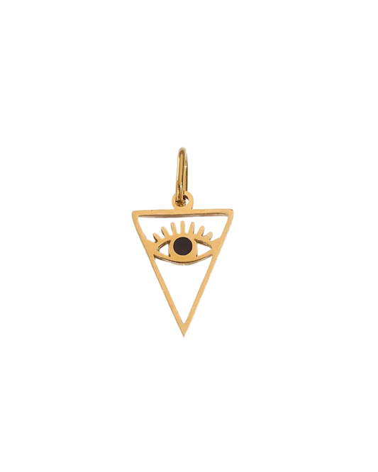 Triangle Evil Eye Charm