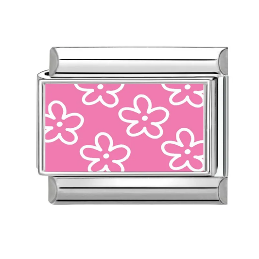 Pink Daisy Italian Charm