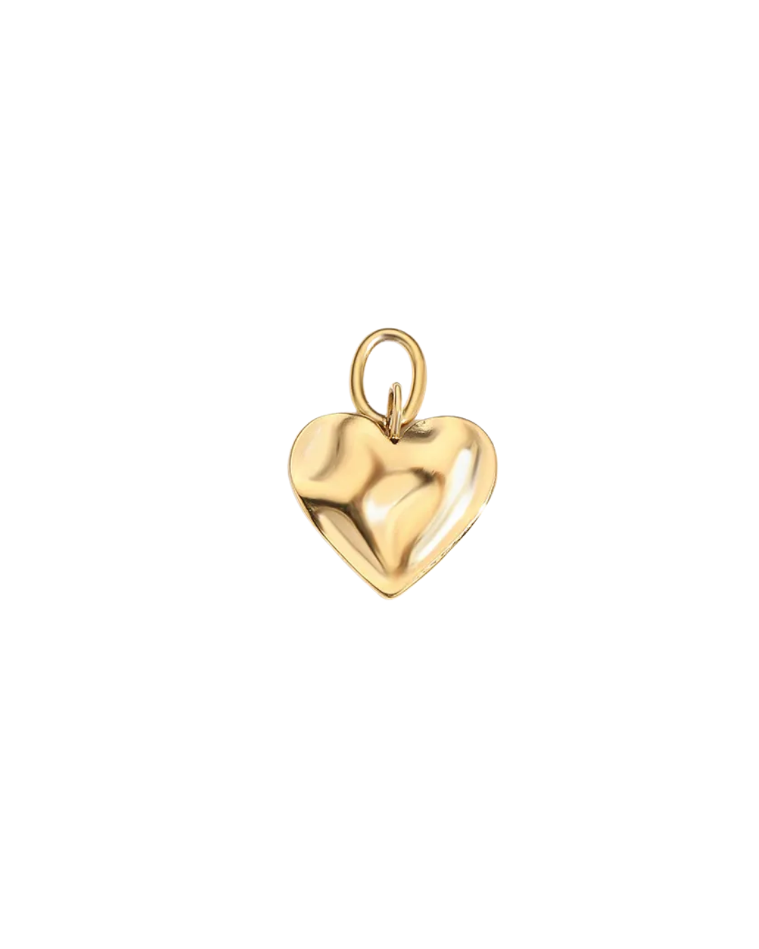 Hammered Gold Heart Charm