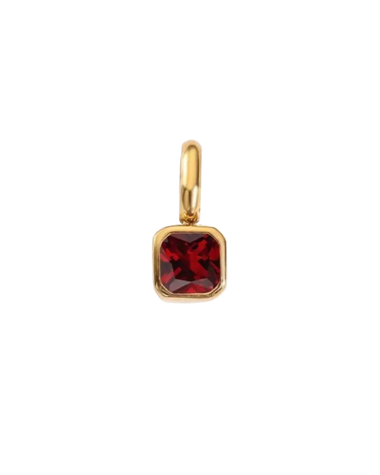 Square Birthstone Charms