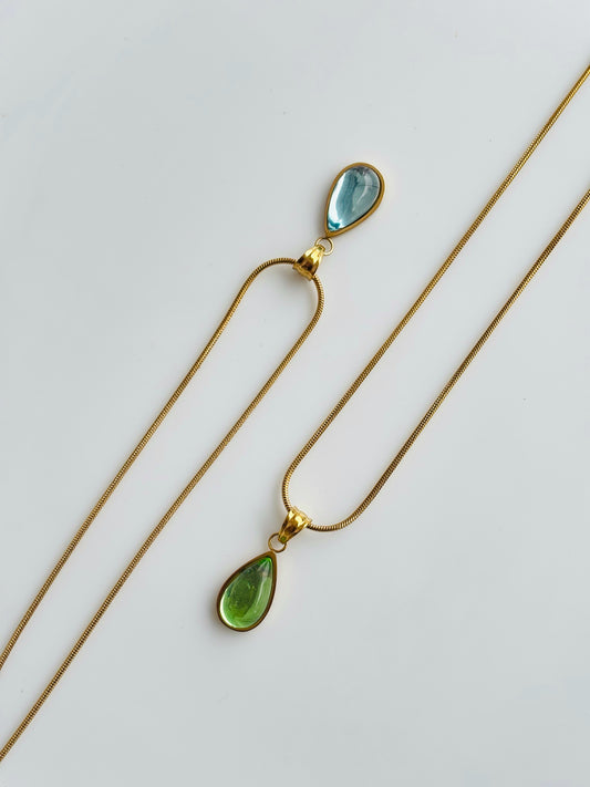 Ocean & Meadow Teardrop Necklace