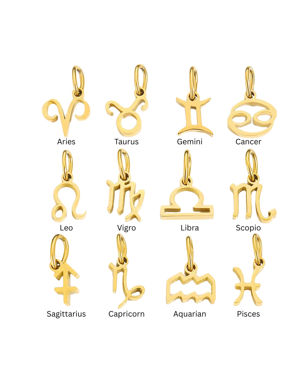 Zodiac Sign Charms