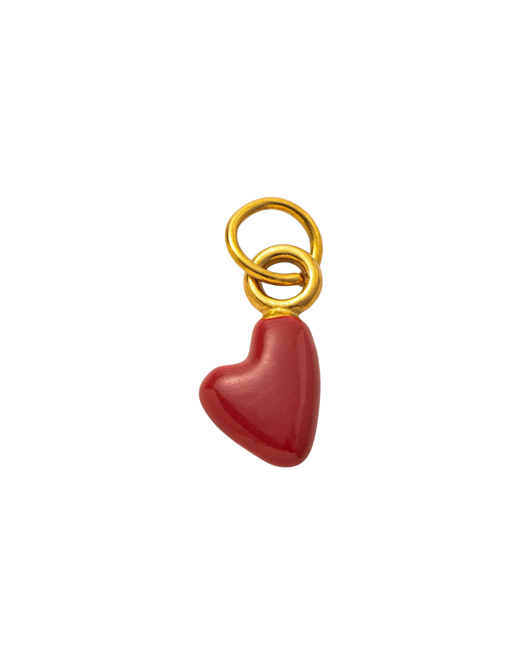 Red Enamel Heart Charm