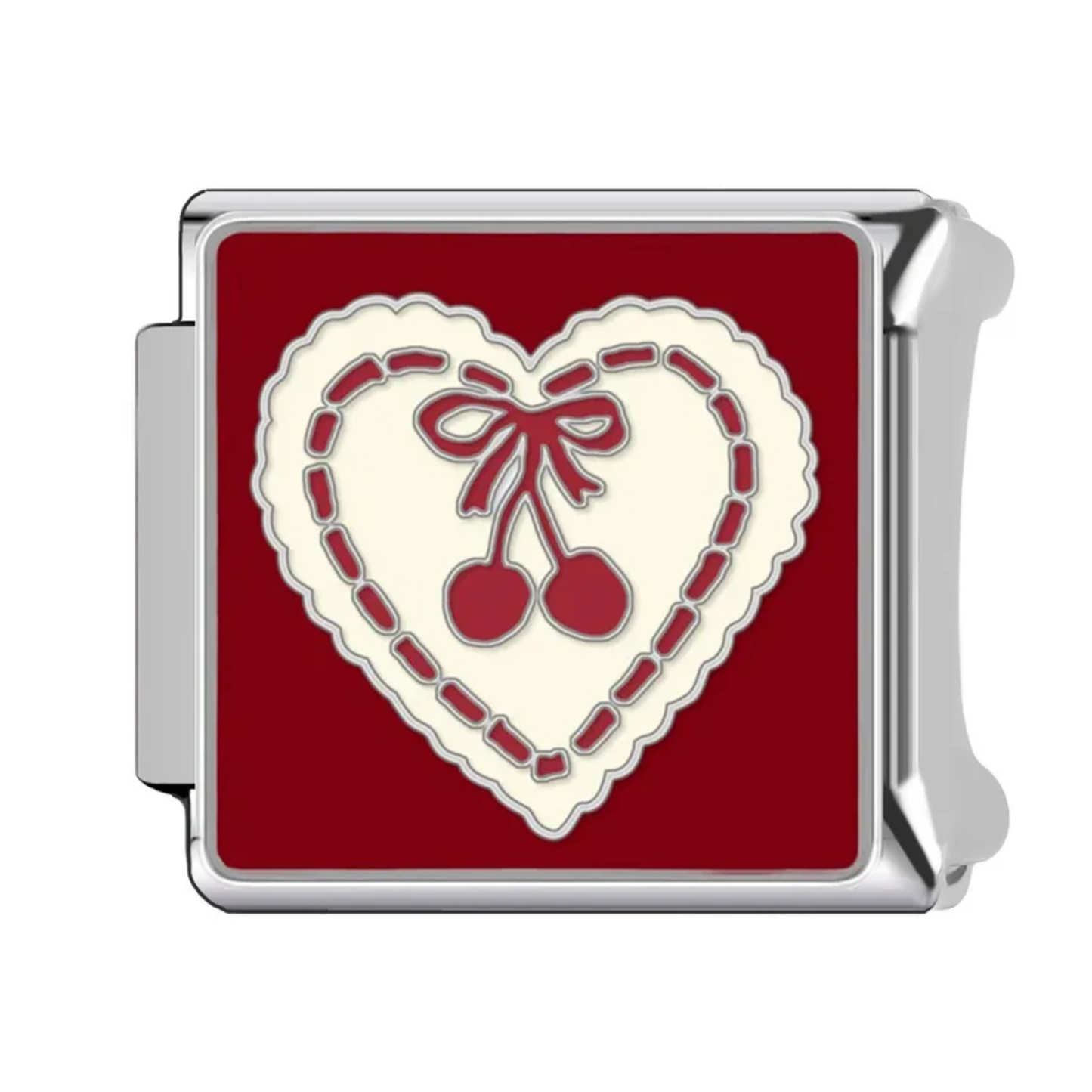 Cherry Heart Italian Charm