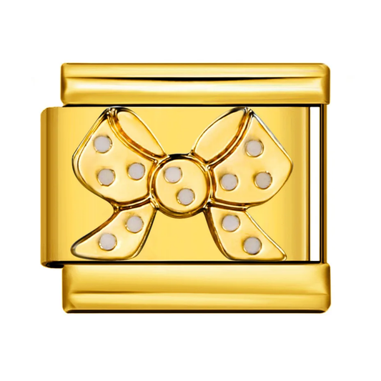 Polka Dot Bow Italian Charm