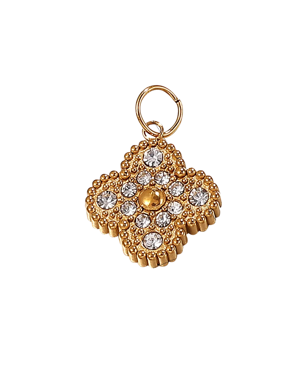 Golden Aura Clover Charm