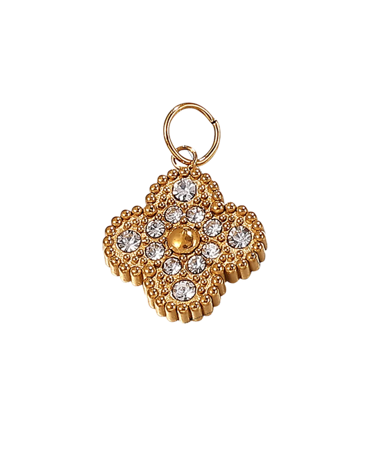 Golden Aura Clover Charm
