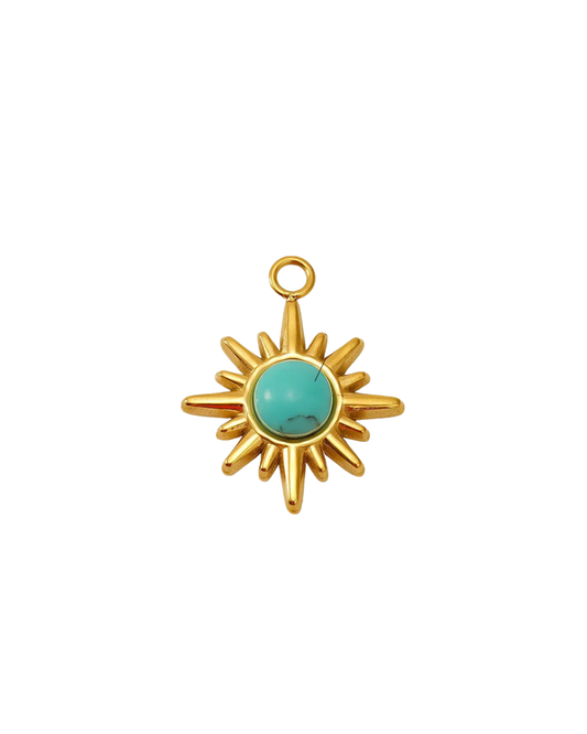 Turquoise Sun Charm