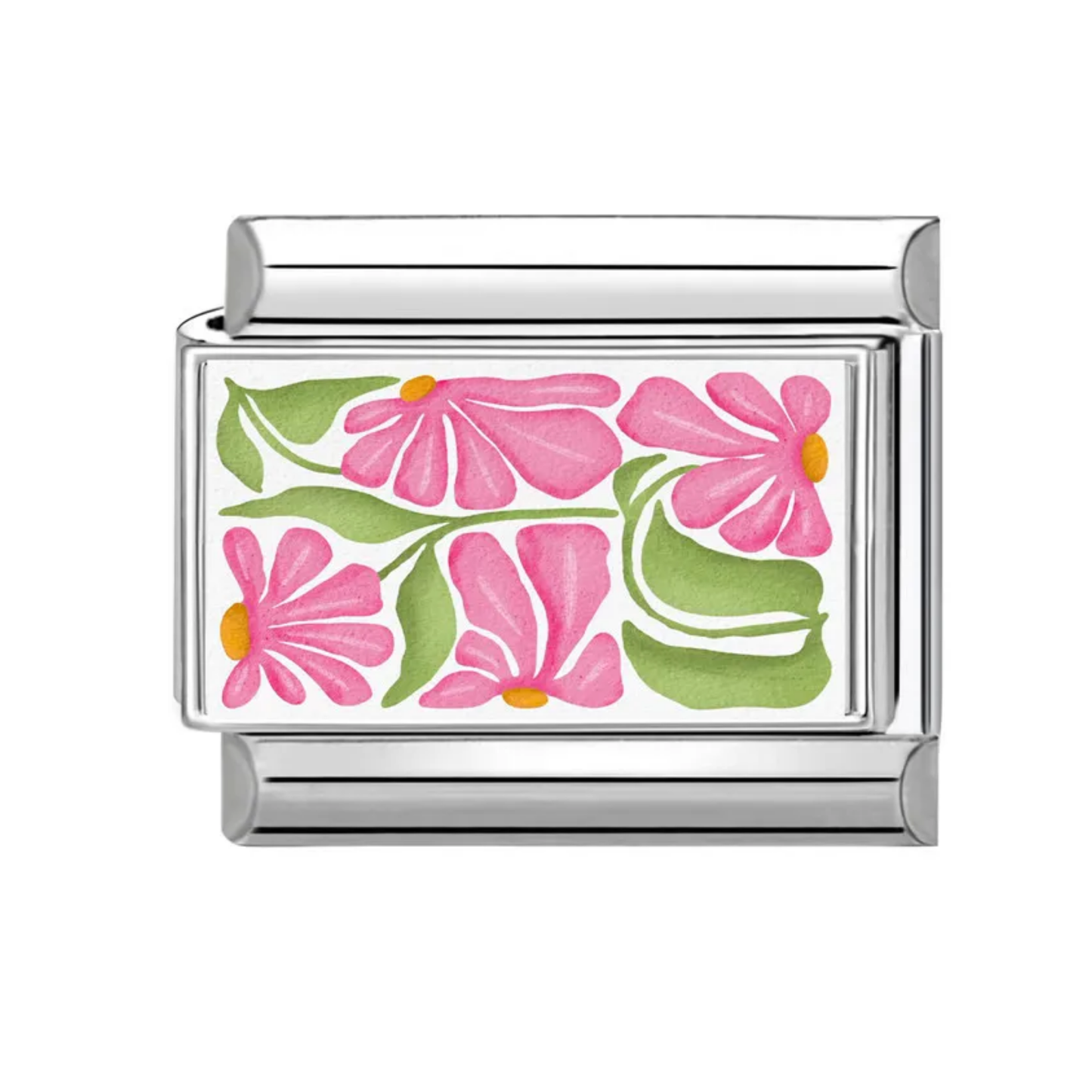 Pink Floral Garden Italian Charm