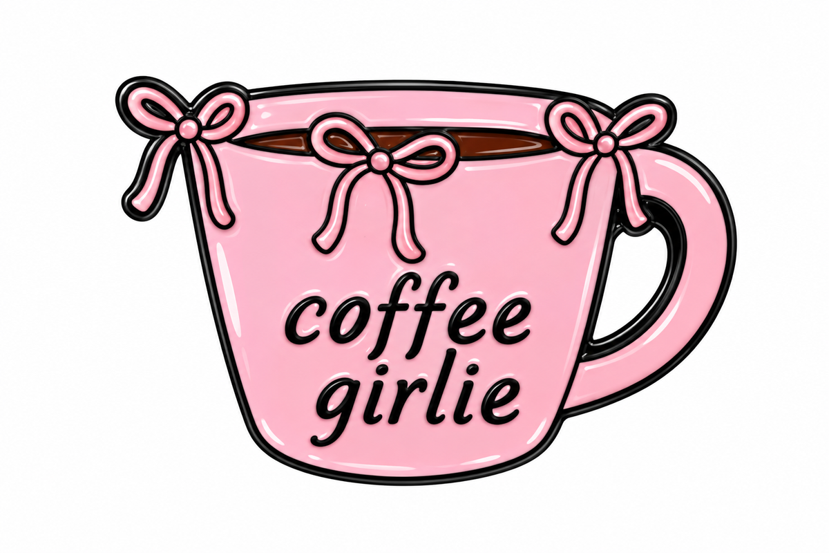 Coffee Girlie Metal Sticker