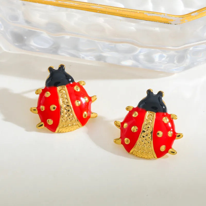 Ladybug Love Studs